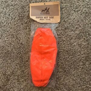 VINTAGE Weather Shield nylon fleece blaze orange super hot Sox size XL
